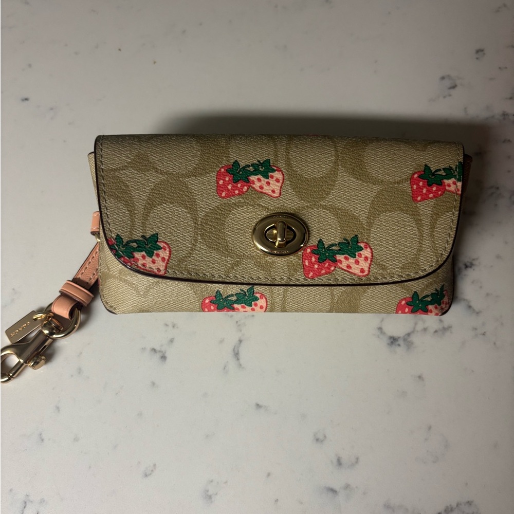 Coach Sunglasses Case Strawberry Print